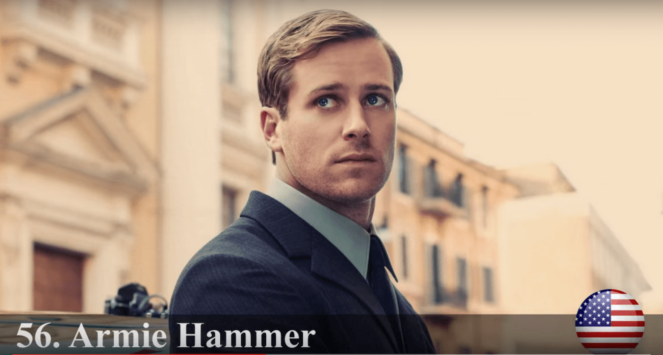 アーミー・ハマー　世界で最もハンサムな顔100人