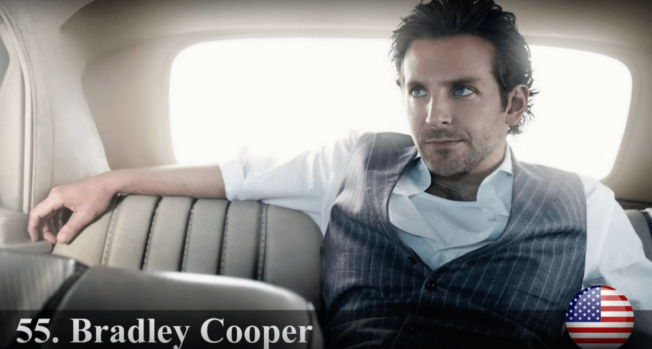 ブラッドリー・クーパー　世界で最もハンサムな顔100人