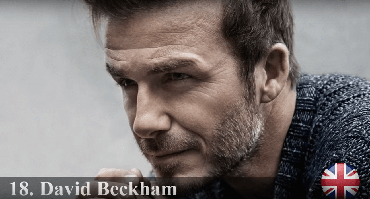 デビッド・ベッカム　2015年世界で最もハンサムな顔100人