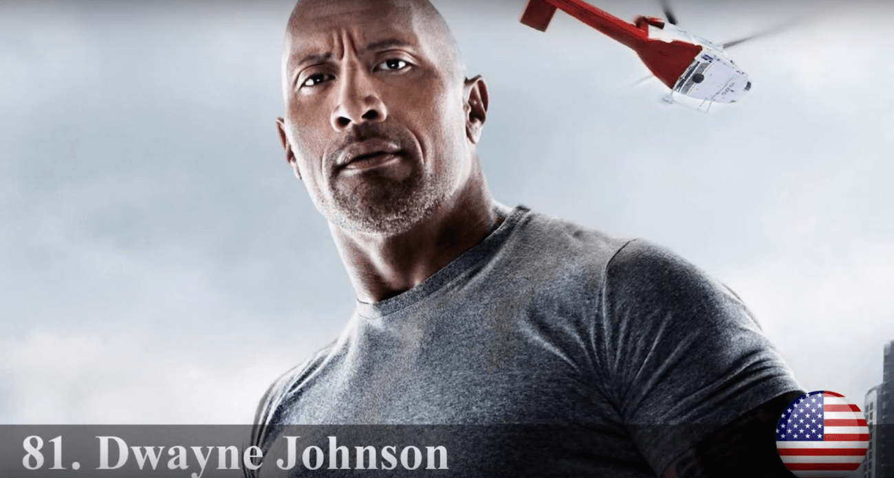 ドウェイン・ジョンソン　世界で最もハンサムな顔100人