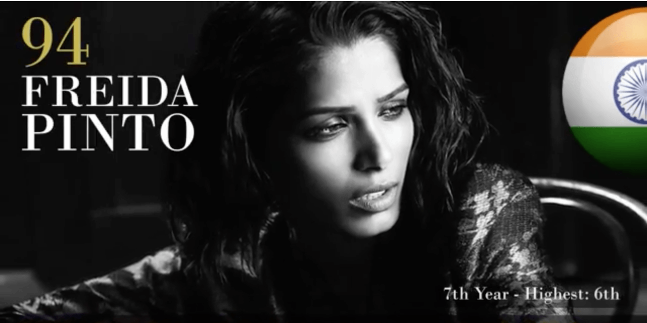 フリーダ・ピントー　世界で最も美しい顔100人