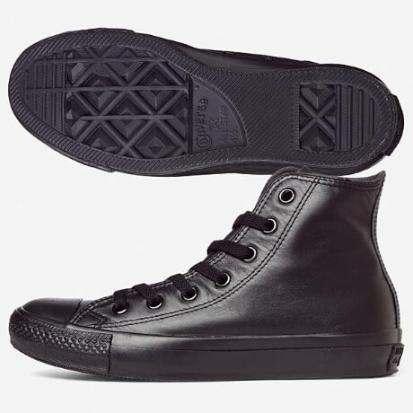 コンバース　レザー　ハイカット　黒　セール　スニーカー　ABCマート　メンズ　おしゃれ　狙い目アイテム