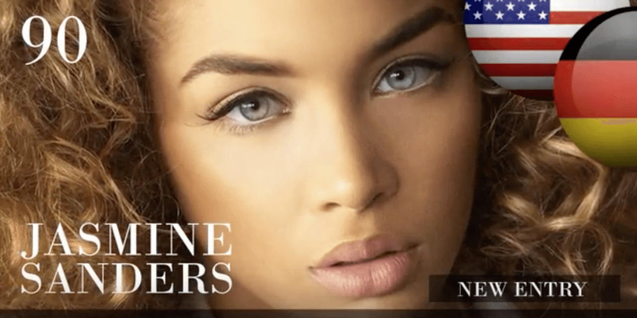 ジャスミン・サンダース　世界で最も美しい顔100人