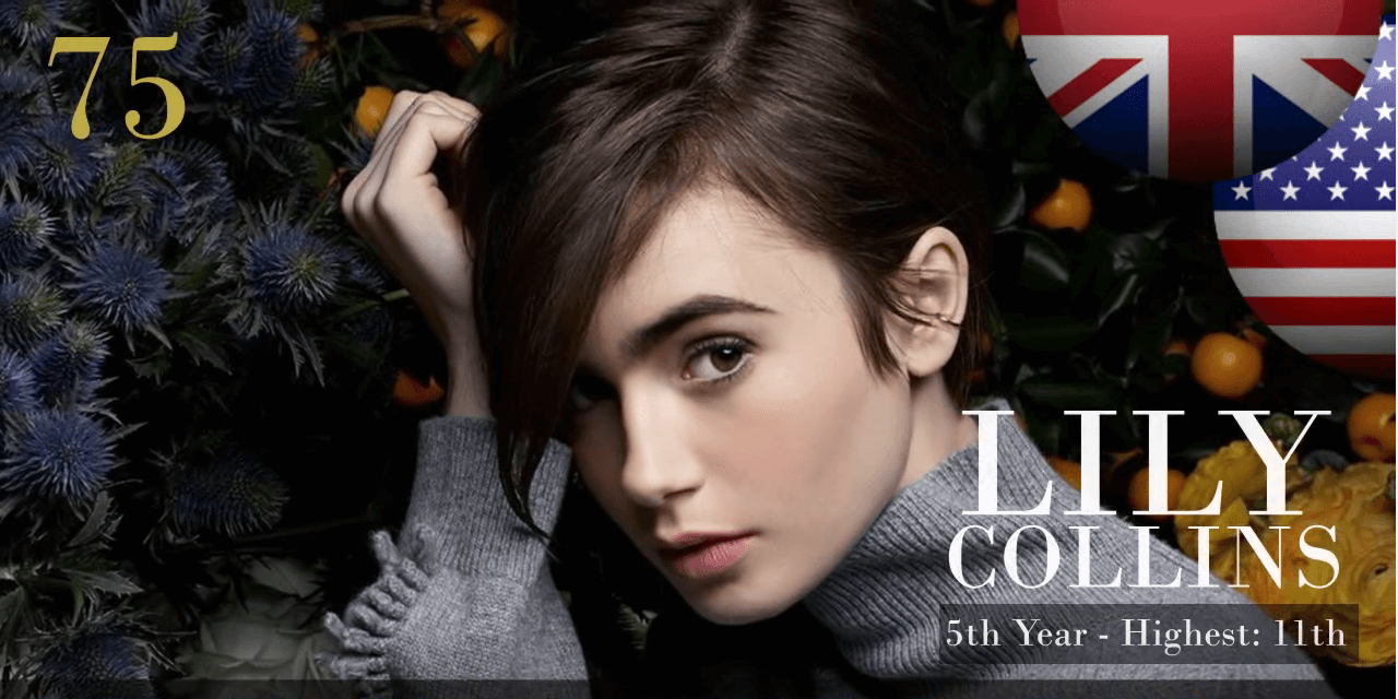 リリー・コリンズ　世界で最も美しい顔100人