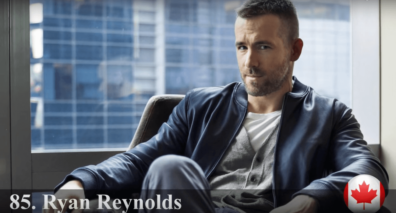 ライアン・レイノル　世界で最もハンサムな顔100人