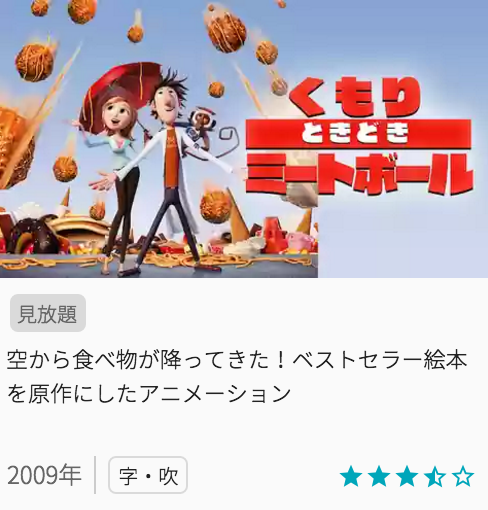 映画くもりときどきミートボールの見どころと画像