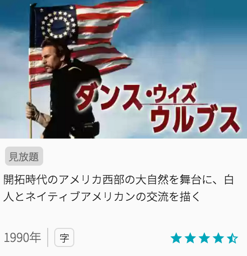 映画ダンスウィズウルブズの見どころと画像