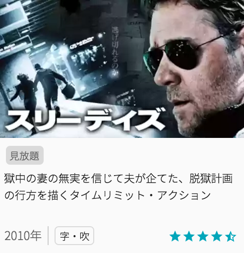 映画スリーデイズの見どころと画像