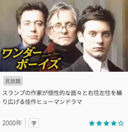 映画のワンダーボーイズ見どころと画像