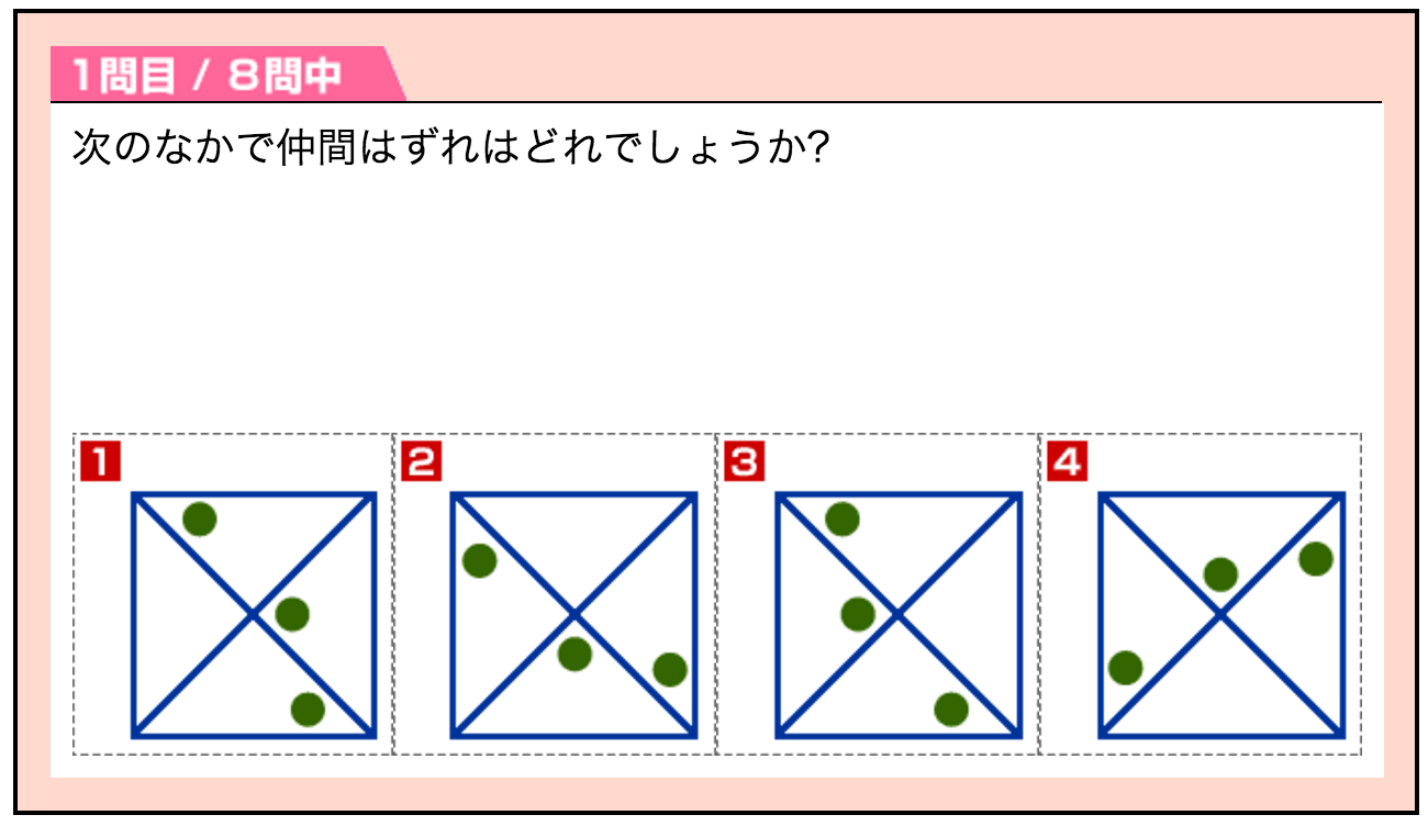 IQテストの問題1