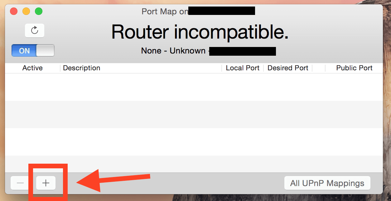 Port Mapの設定方法1
