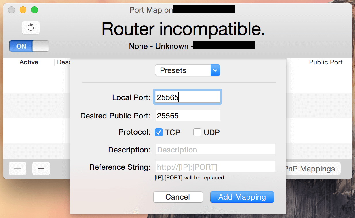 Port Mapの設定方法2