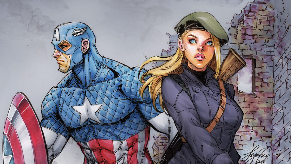 マーベル公式ドラマシリーズのエージェントカーターとキャプテンアメリカ